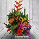 Arreglo De Flores Y Frutas Jade