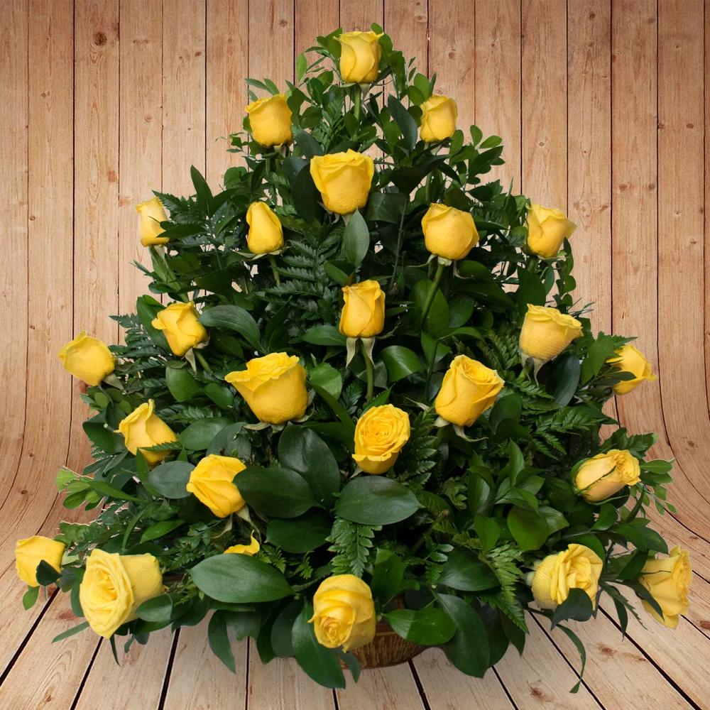 Ramo Rosas Estrella Amarillo