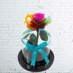Rosa Eterna Arcoiris Urna · Ramos Y Arreglos Florales — Bogotá