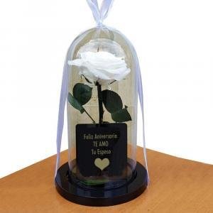 Rosa Eterna Blanca Cristal