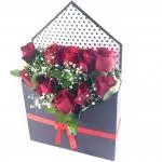 Caja Rosas Nota De Amor · Arreglo Floral A Domicilio