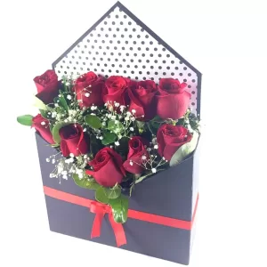 Caja Rosas Nota de Amor