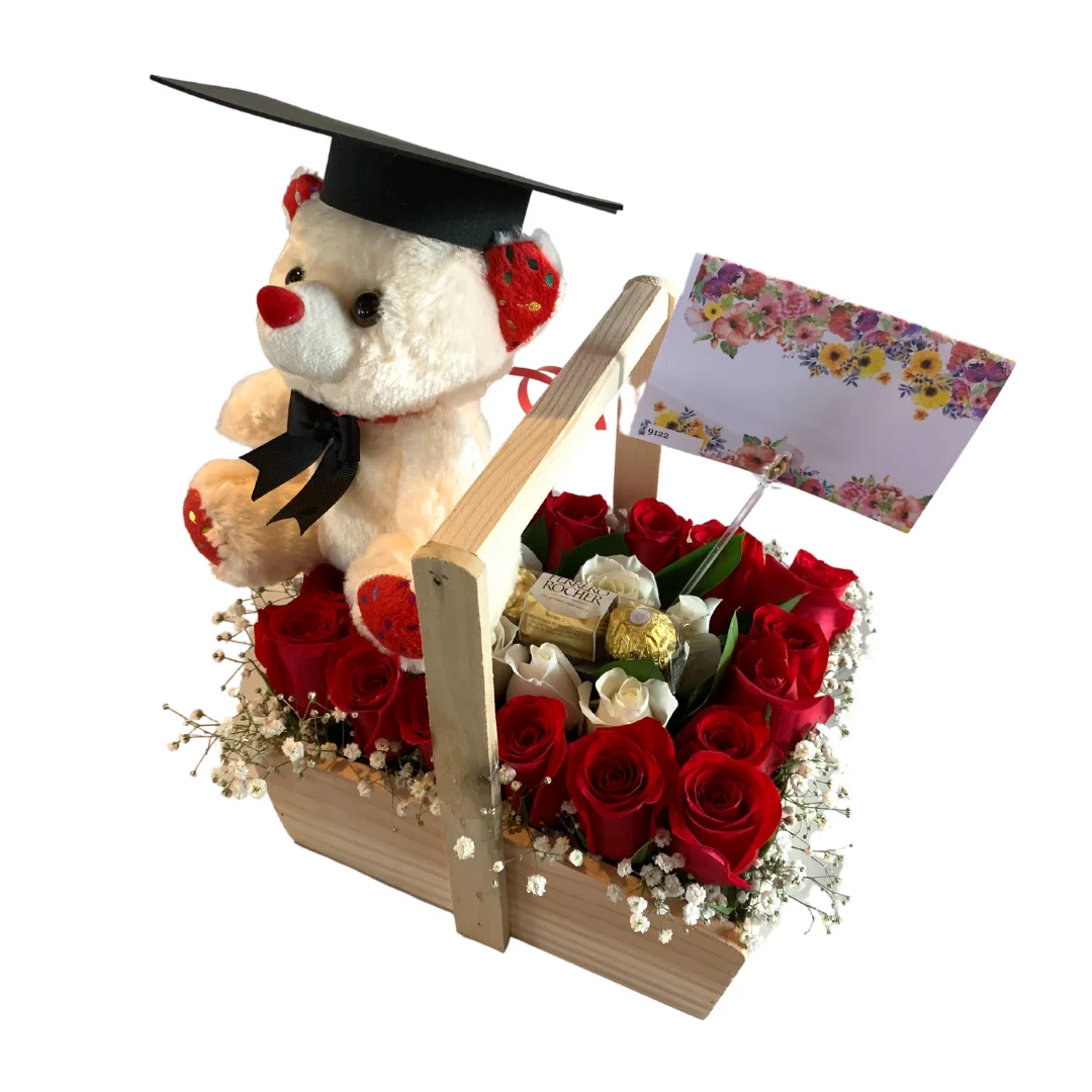 Caja Rosas Para Graduacion
