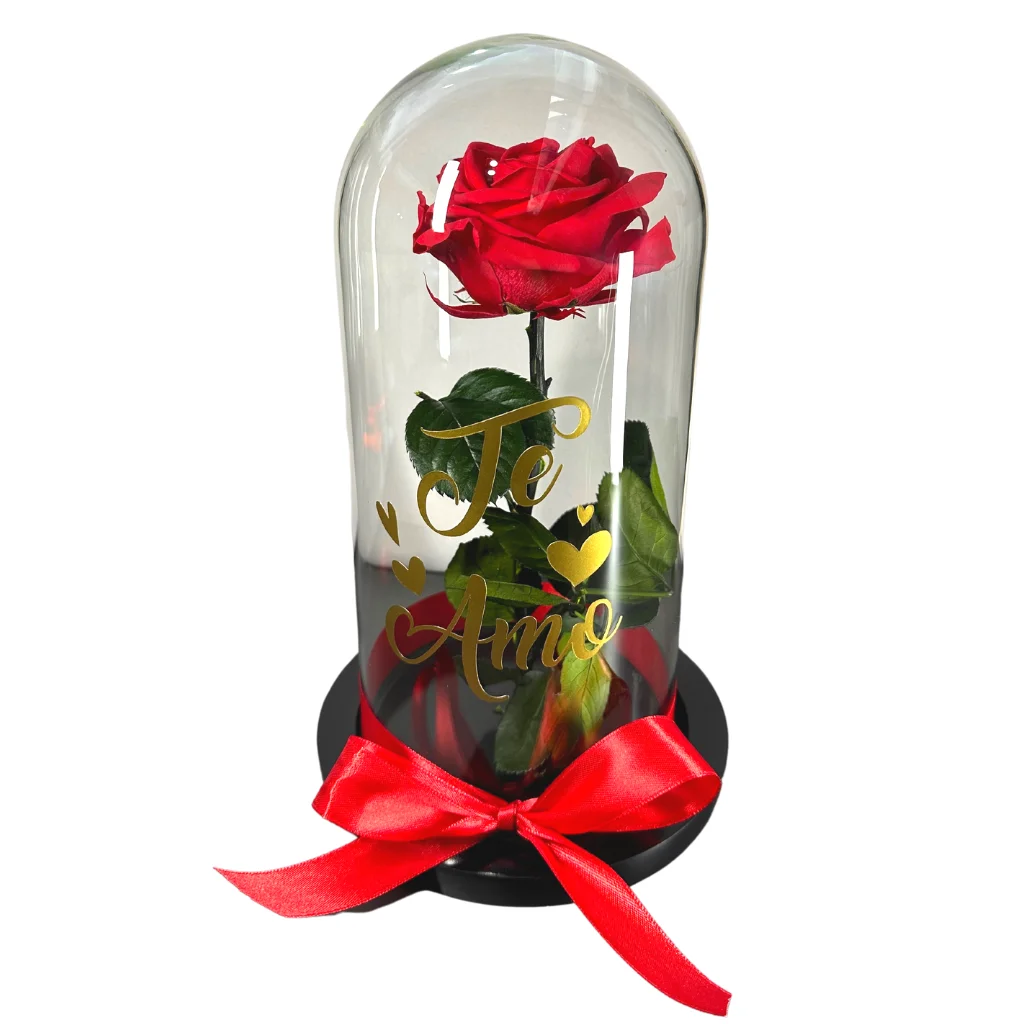 Rosa Roja Preservada Con Letrero Te Amo · Flores Frescas En Bogotá