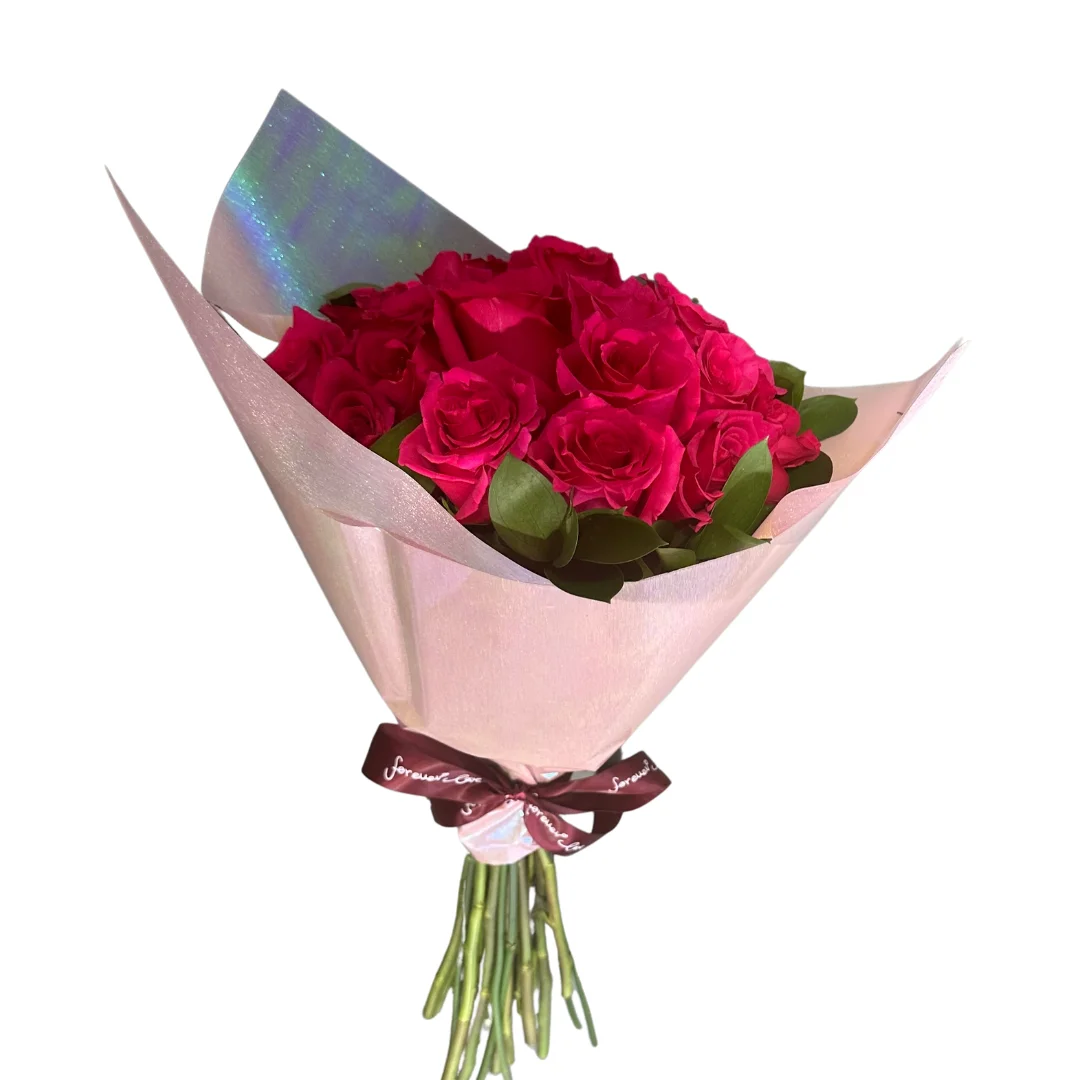 Bouquet 24 Rosas Fucsia