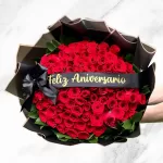 Ramo 100 Rosas Aniversario · Ramos Y Arreglos Florales — Bogotá