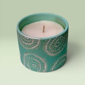 Vela de Soya Aromatizada Turquesa