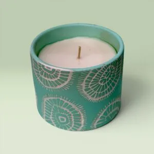 Vela de Soya Aromatizada Turquesa