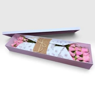 Rosas Rosadas Prremium En Caja X 24